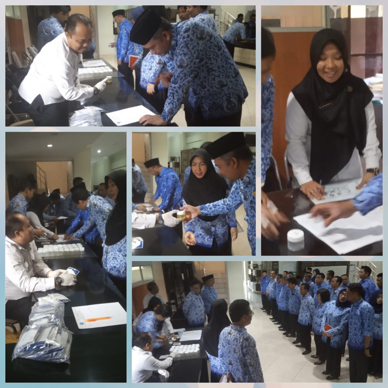 Hari sumpah Pemuda BKPSDM dan BNN melakukan Tes Urine pada Dinas Perhubungan Kota Mataram, Damkar Kota Mataram, Sekwan Kota Mataram