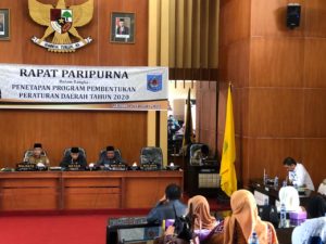 Paripurna penetapan program pembentukan peraturan daerah tahun 2020